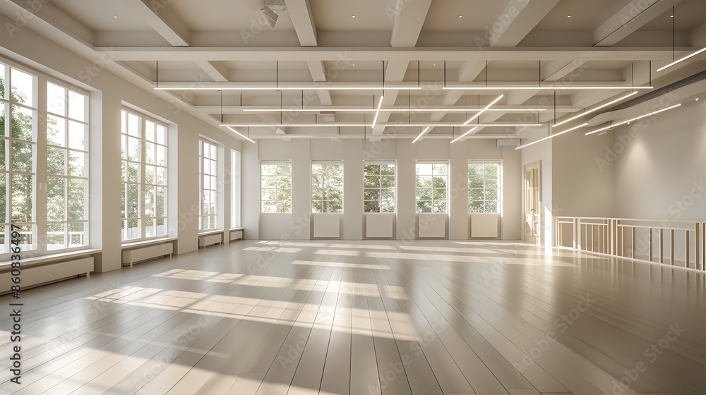 off-white themed modern dance academy, offering classes from beginner to professional levels in a spacious, well-equipped studio environment off-white themed modern dance academy, offering classes from beginner to professional levels in a spacious, well-equipped studio environment