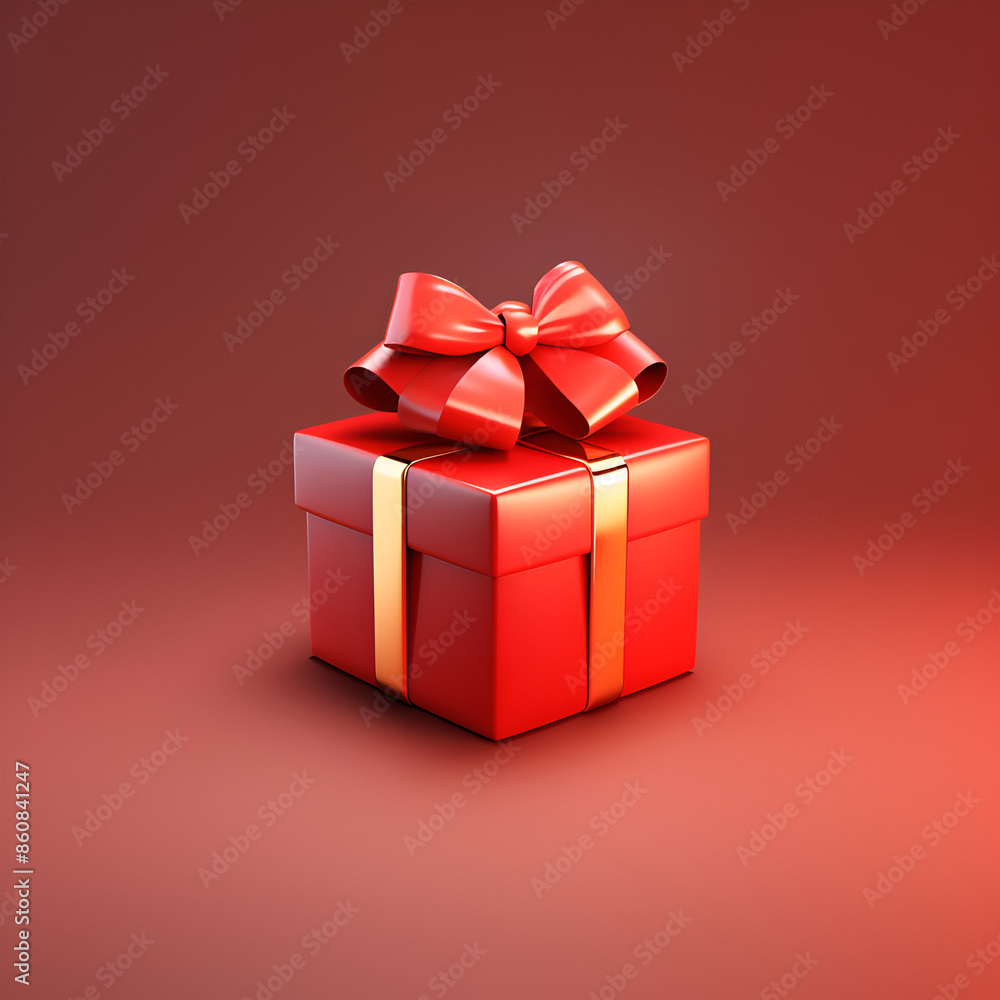 Icon Design with Gift Box and Ribbon Icon Design with Gift Box and Ribbon
