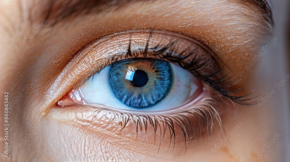 Close Up of a Blue Eye With Eyelashes Close Up of a Blue Eye With Eyelashes