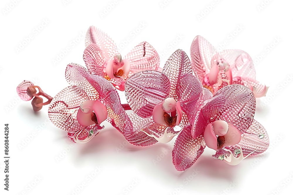 Fototapeta premium Orchid Isolated on White Background. Beautiful Orchid Flower