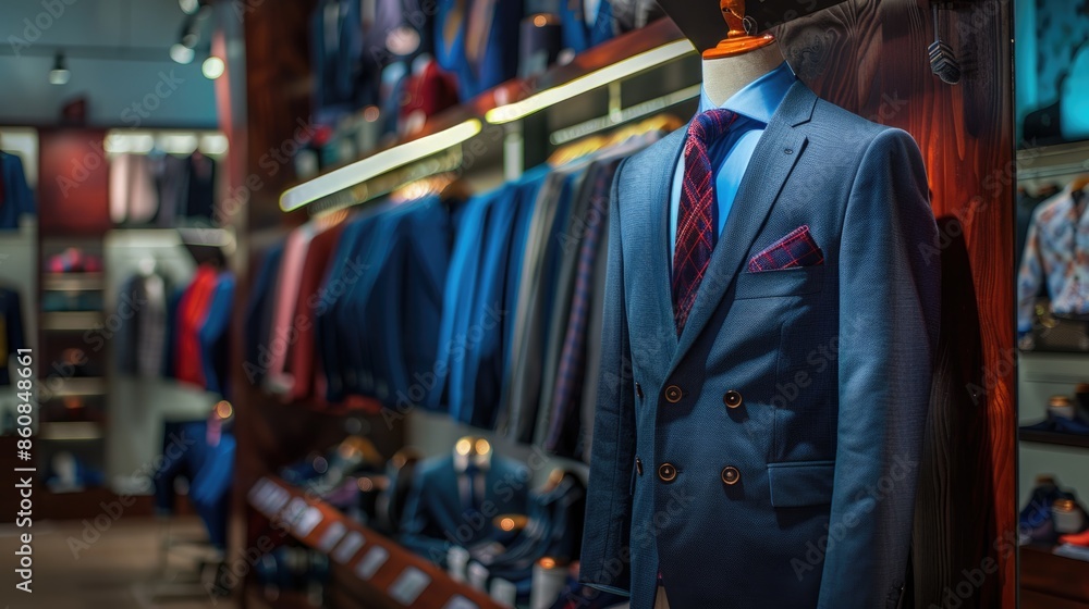 Business men's suit store indoor Business men's suit store indoor