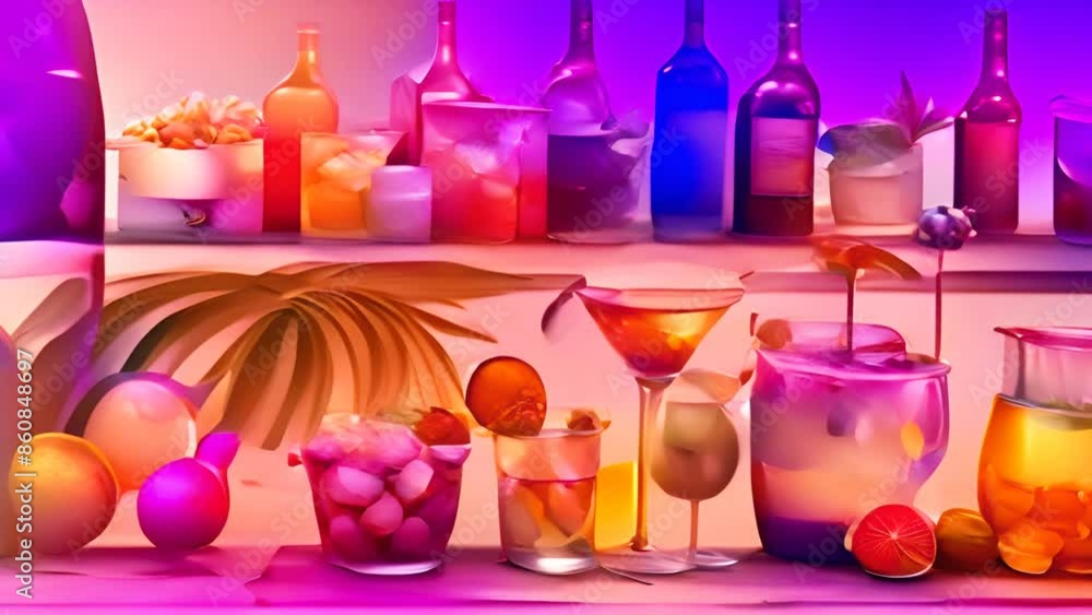 Summer Cocktails and Drinks on a Shelf Generative AI Summer Cocktails and Drinks on a Shelf Generative AI