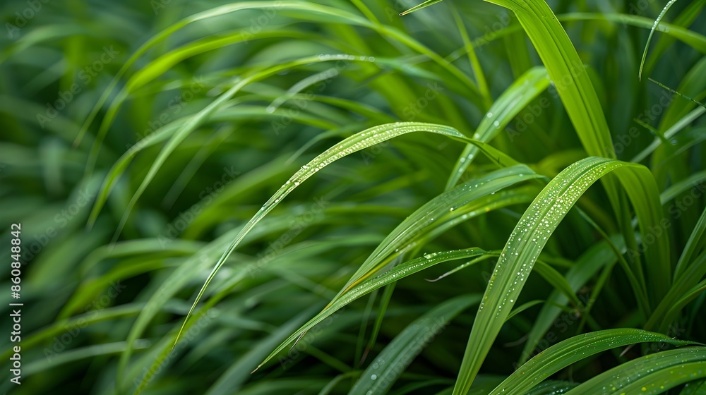 The tendrils of the plant attach to the blades of grass The tendrils of the plant attach to the blades of grass