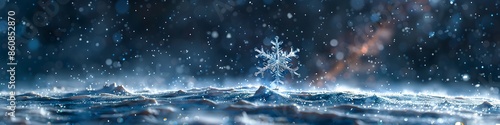 Snowflake dissolving on the earth © Spectrum