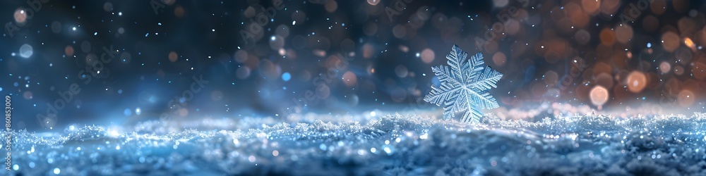 Snowflake dissolving on the earth Snowflake dissolving on the earth