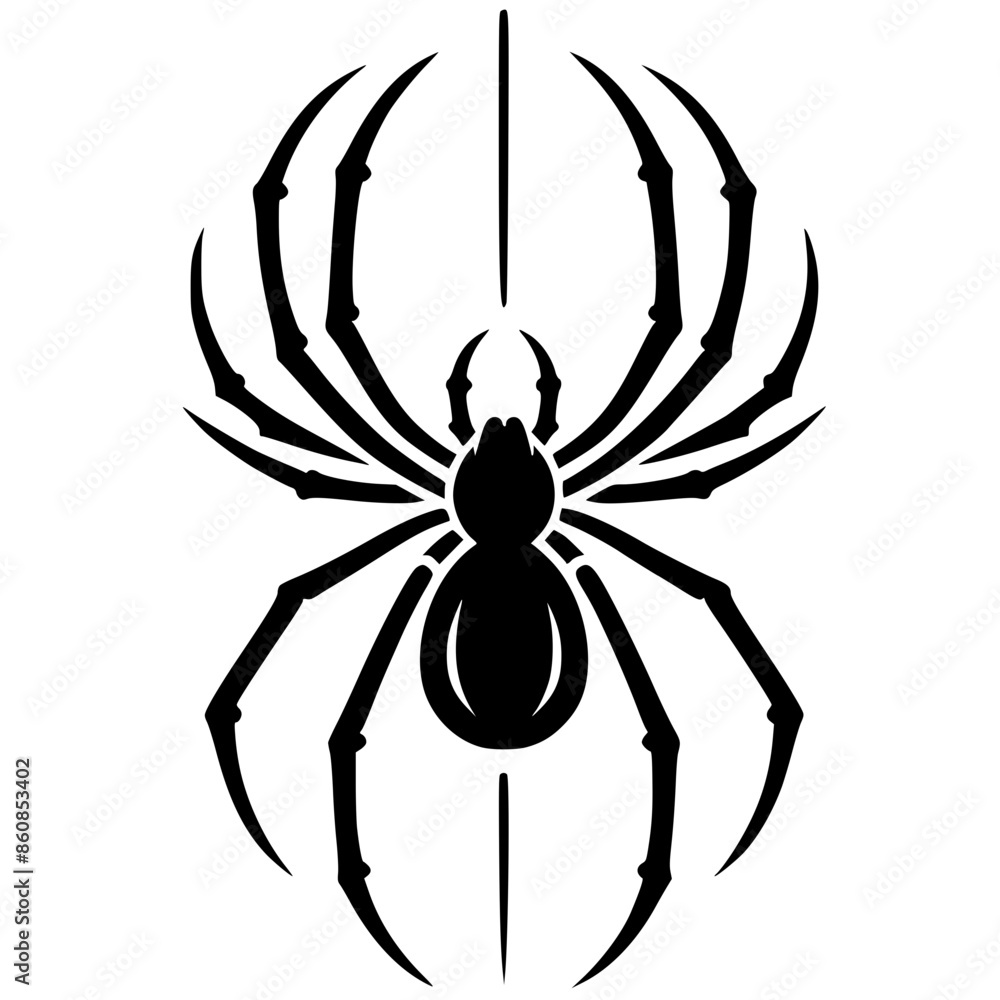 Spider logo design silhouette Spider logo design silhouette