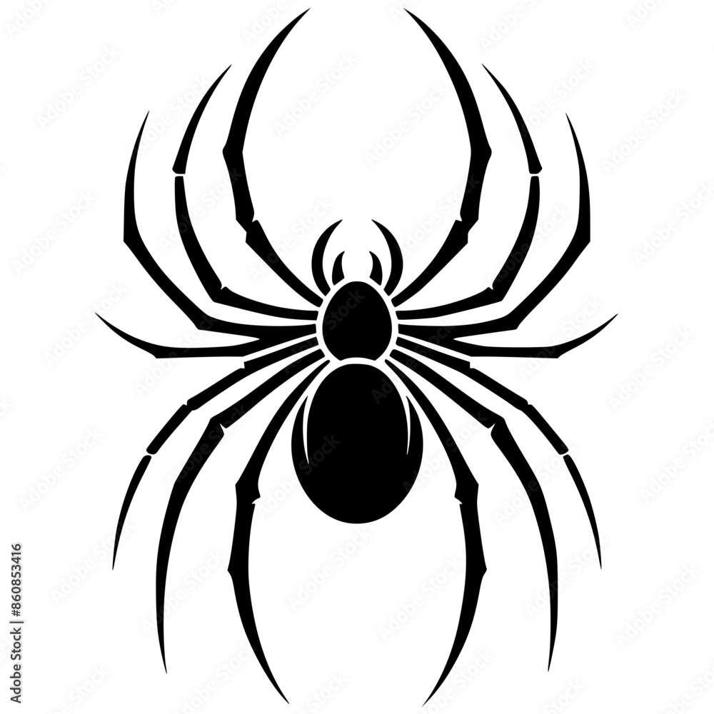 Spider logo design silhouette Spider logo design silhouette