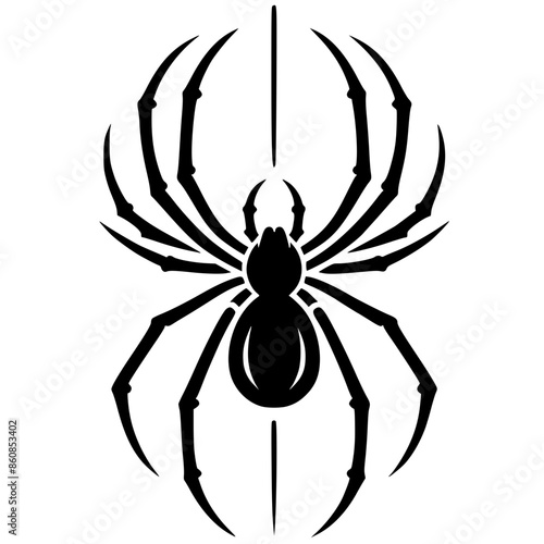 Spider logo design silhouette