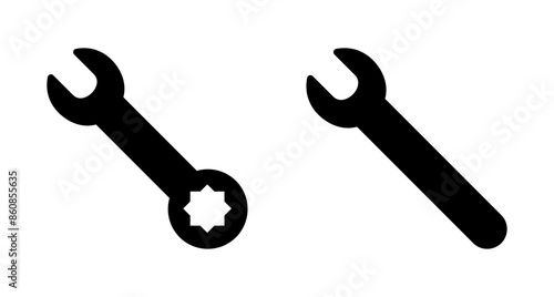 wrench icon vector isolated on white background. Wrench vector icon. Spanner symbol