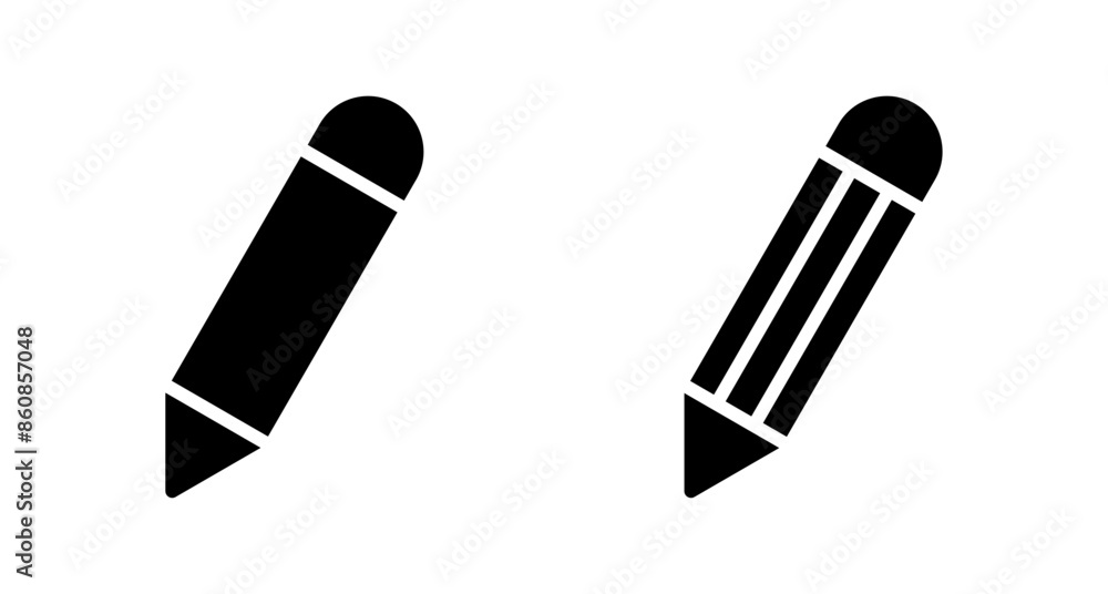 Pencil icon vector isolated on white background. Pencil vector icon
