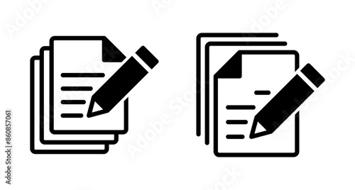 Note icon vector isolated on white background. Taking note icon vector. Edit line icon. Document write. Content writing