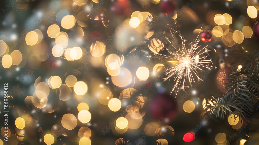 Holiday fireworks bokeh blur Salute with blurred bokeh : Generative AI Holiday fireworks bokeh blur Salute with blurred bokeh : Generative AI
