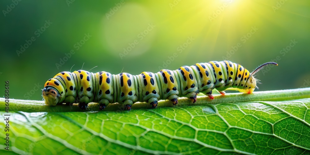Caterpillar crawling on a green leaf, caterpillar, insect, nature, green, leaf, macro, close-up, wildlife, bug, outdoors, crawling Caterpillar crawling on a green leaf, caterpillar, insect, nature, green, leaf, macro, close-up, wildlife, bug, outdoors, crawling