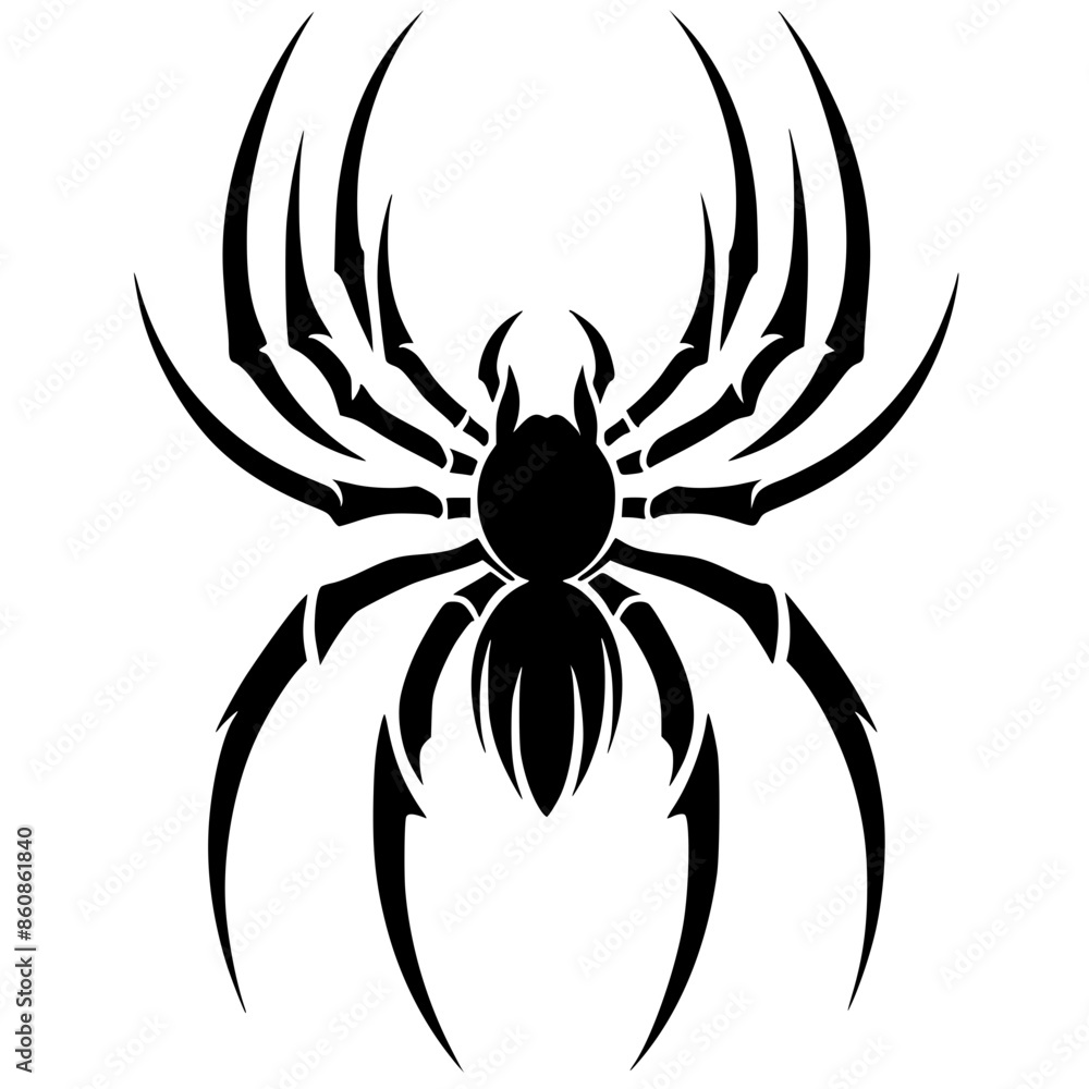 Spider logo design silhouette Spider logo design silhouette