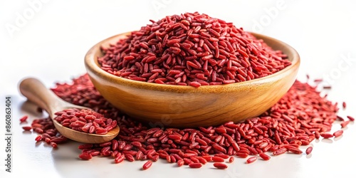 Traditional Chinese medicine ingredient Red Yeast Rice (Hongqu) used for its health benefits photo