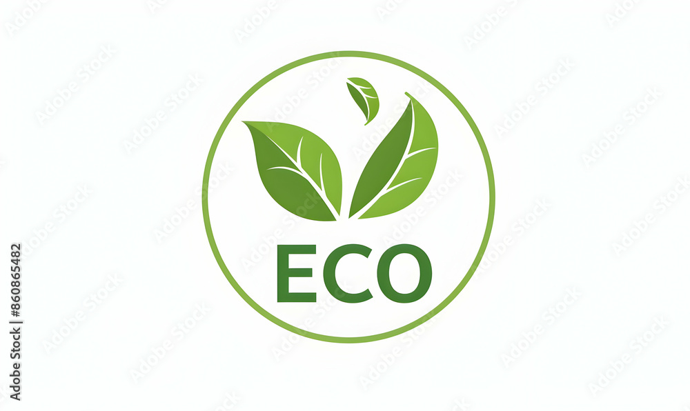 Green leaves and the word Green leaves and the word
