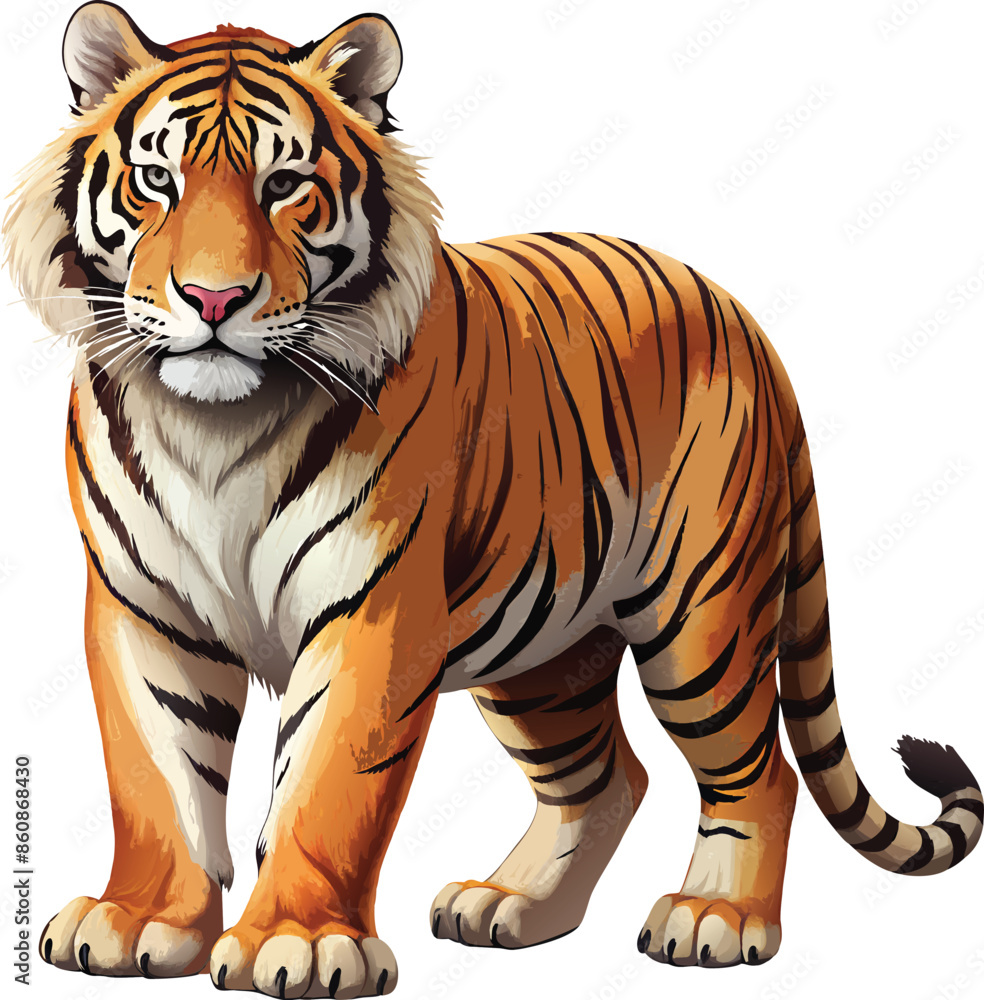 Obraz premium tiger full body great detail vector