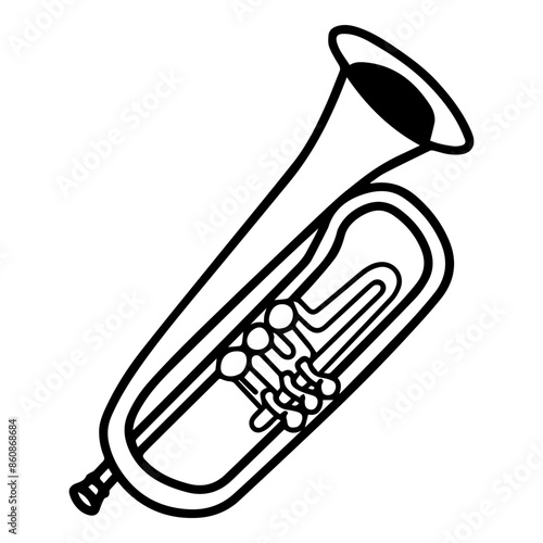 trumpet icon vector template illustration logo design