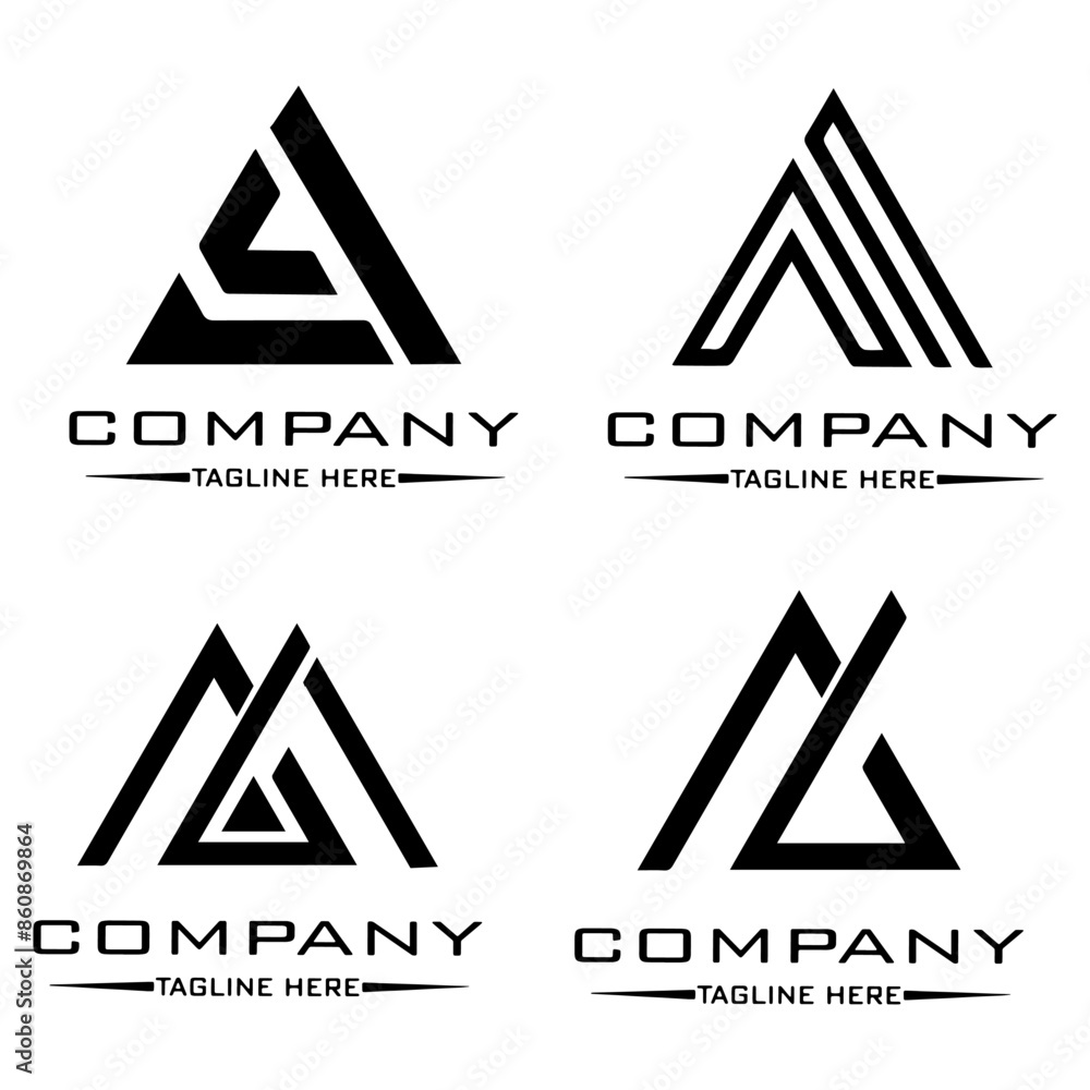 abstract logo design, black and white geometric technology icon abstract logo design, black and white geometric technology icon