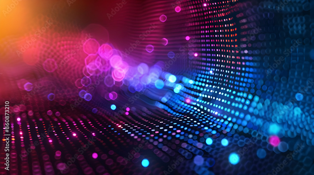 Abstract digital art featuring vibrant neon lights and futuristic patterns. Perfect for technology and innovation themes and backgrounds. Abstract digital art featuring vibrant neon lights and futuristic patterns. Perfect for technology and innovation themes and backgrounds.