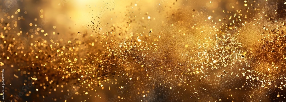 Abstract gold powder splatter background. Gold powder exploding Abstract gold powder splatter background. Gold powder exploding