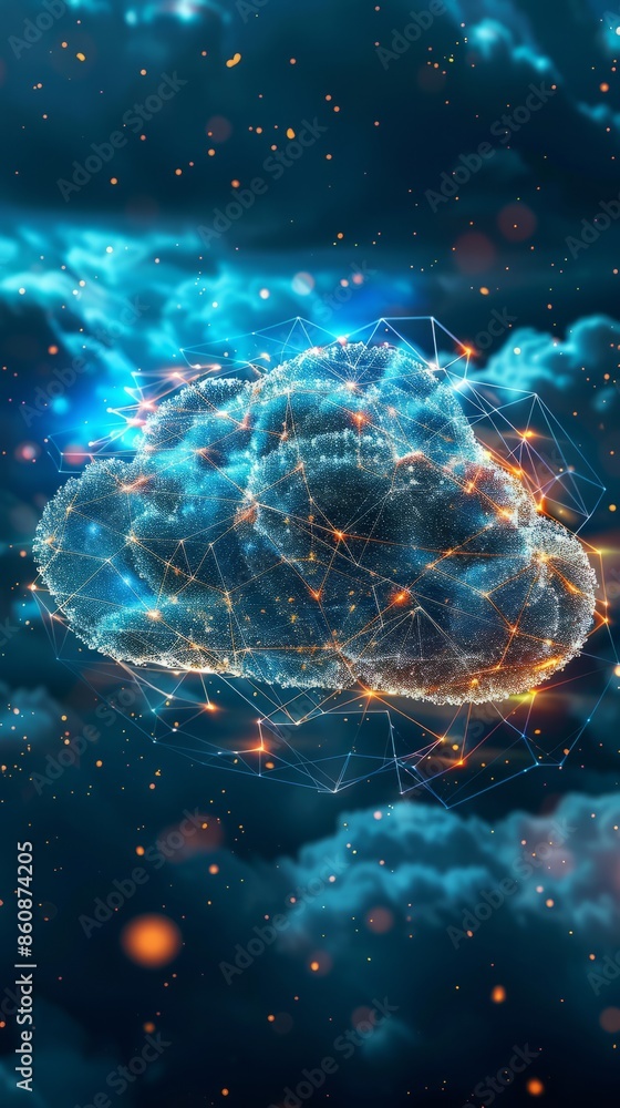 IoT, Internet of Things, Ai Artificial Intelligence, digital data transfer, cloud computing and digital marketing concept