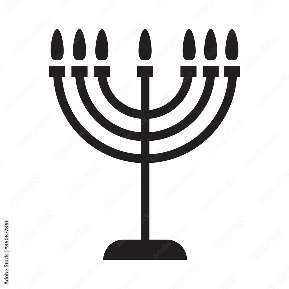 Hanukkah menorah icon. simple flat black trendy style illustration for web and app on white background..eps Hanukkah menorah icon. simple flat black trendy style illustration for web and app on white background..eps