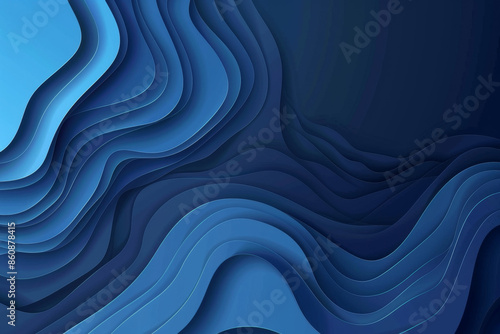 Abstract blue background with a wave design vector illustration in the style of a dark color theme