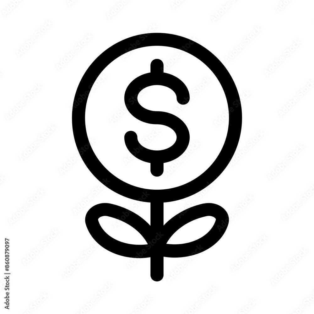 investment seeds icon with line style, perfect for user interface projects investment seeds icon with line style, perfect for user interface projects