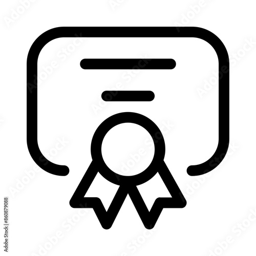 investment certification icon with line style, perfect for user interface projects