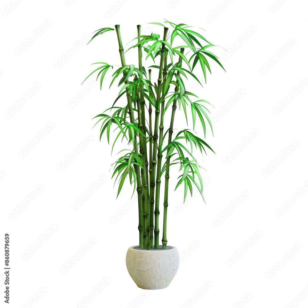 Fototapeta premium abstract 3d cartoon bamboo money tree 