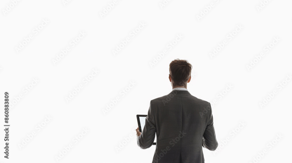 Obraz premium Businessman Looking At Tablet