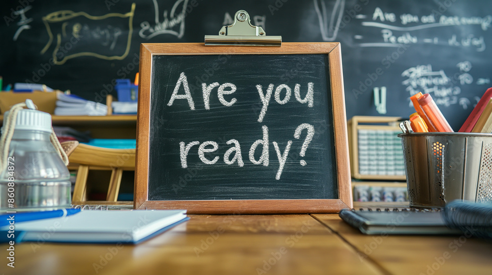 Chalkboard with question