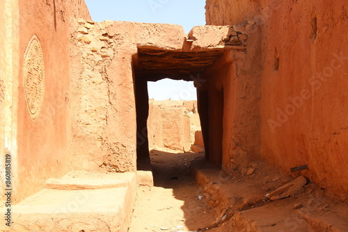 old road in the old town in Walatah , Mauritania photo