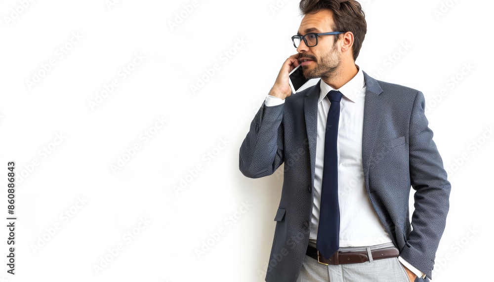Businessman talking on the phone Businessman talking on the phone