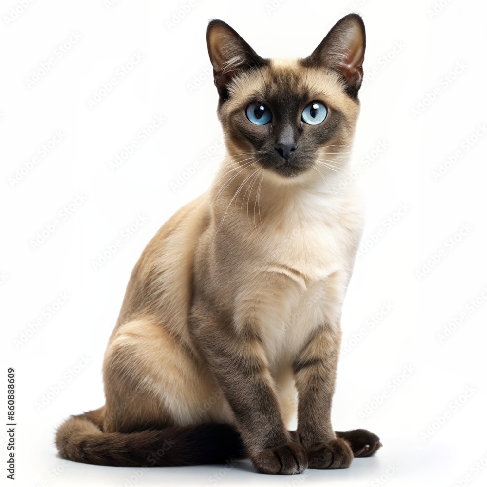siamese cat full body, isolated white background siamese cat full body, isolated white background