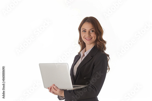 Portrait of a businesswoman with a laptop