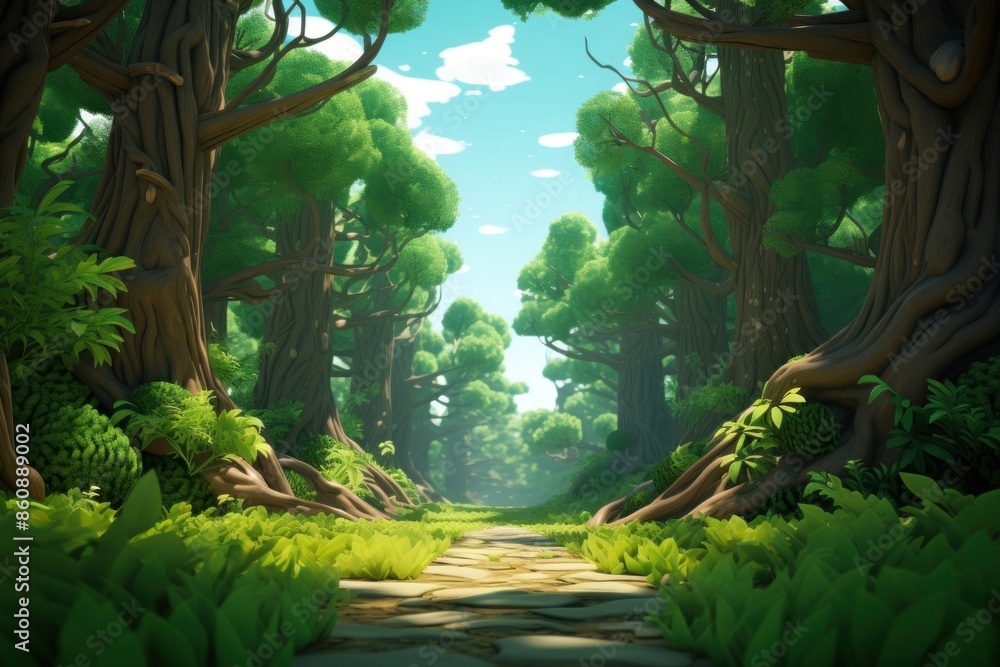 Obraz premium Forest tree landscape outdoors.