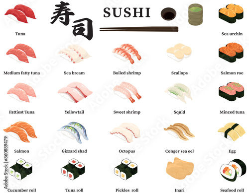寿司イラストセット