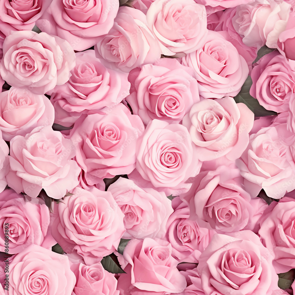 Seamless pattern of pink roses, Valentine's Day background Seamless pattern of pink roses, Valentine's Day background