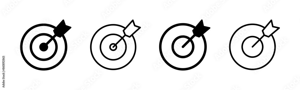 Target icon set. goal icon vector. target marketing icon vector Target icon set. goal icon vector. target marketing icon vector