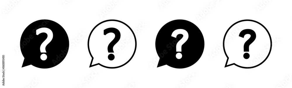 Question icon set. question mark icon vector. Question icon set. question mark icon vector.