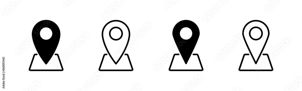 Pin icon set. Location icon vector. destination icon. map pin Pin icon set. Location icon vector. destination icon. map pin