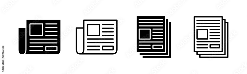 Newspaper icon set. news paper vector sign Newspaper icon set. news paper vector sign