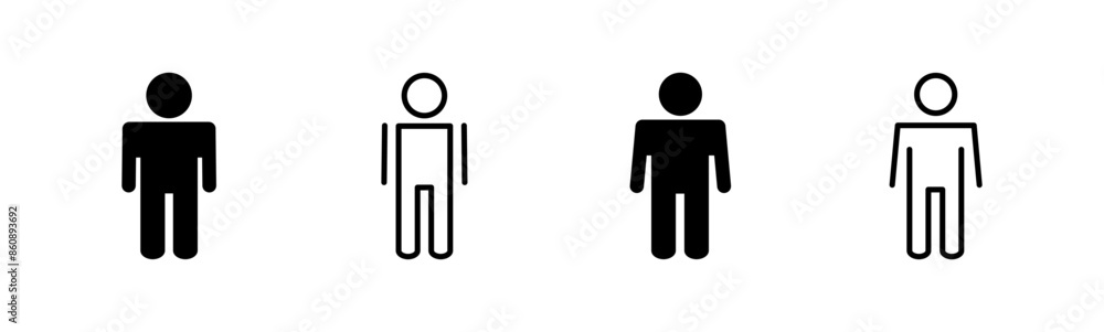 Man icon set. male icon vector. human symbol Man icon set. male icon vector. human symbol