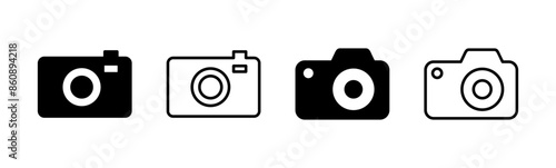 Camera icon set. photo camera icon. camera photography icon.