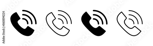 Call icon set. telephone icon vector. phone icon vector. contact us