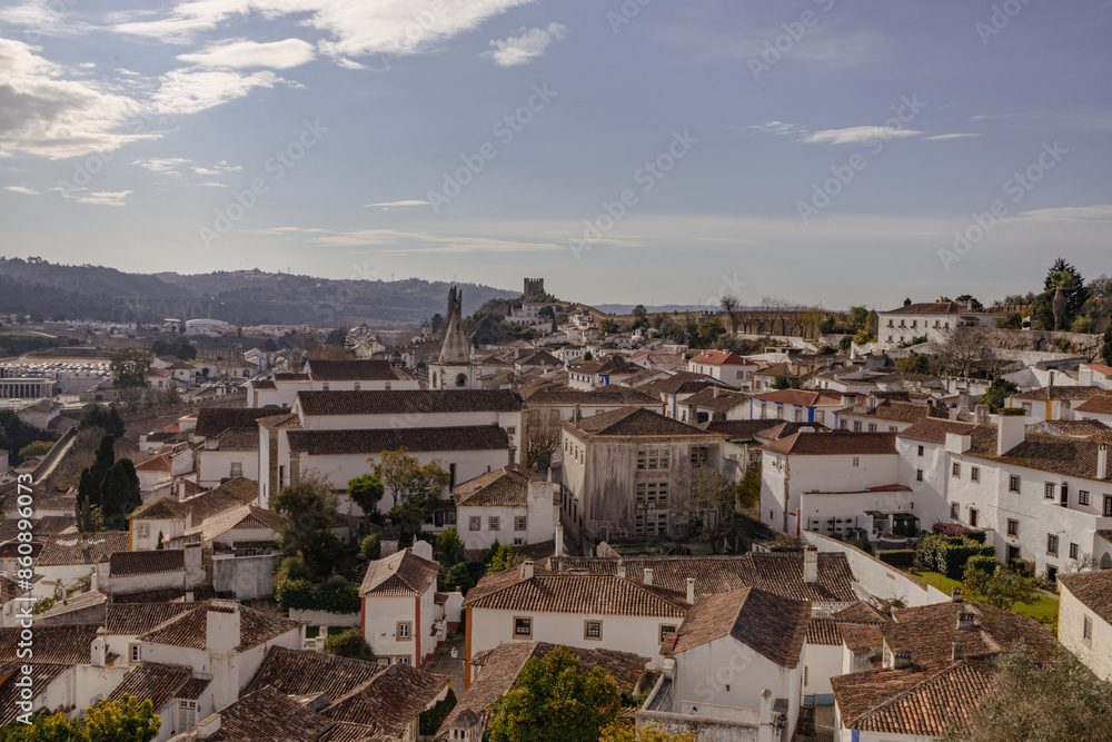 Fototapeta premium vision for the historic city of Óbidos in Portugal.