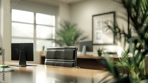 Wallpaper Mural illustration of the atmosphere in a modern office, work activities in the office, discipline, neatness, aesthetics Torontodigital.ca