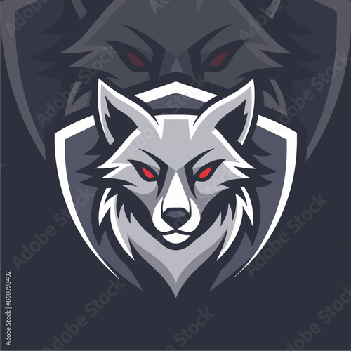 Squirrel head logo vector dar...